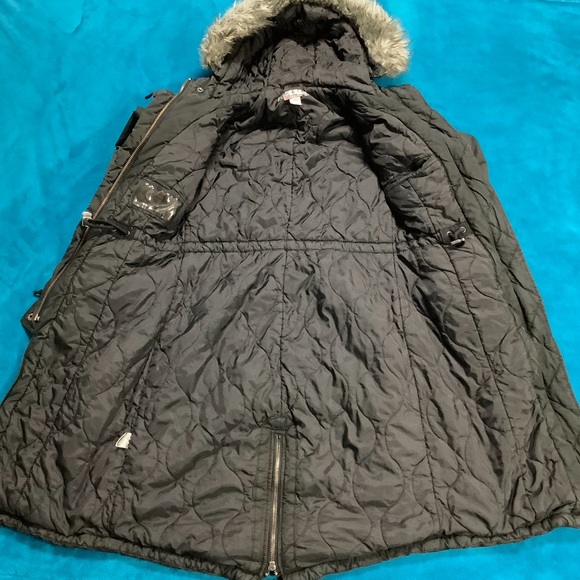 Triple Five Soul Essentials Winter Hooded Cotton Coat Y2K - Picture 6 of 13